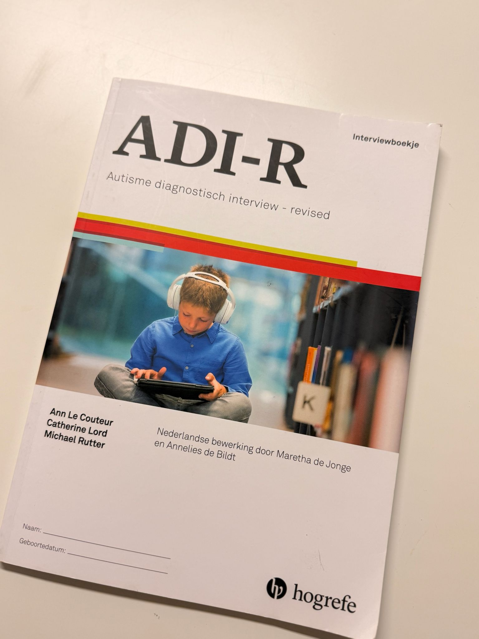 ADI-R interviewboekje voor ASS-onderzoek bij kinderen en jongeren