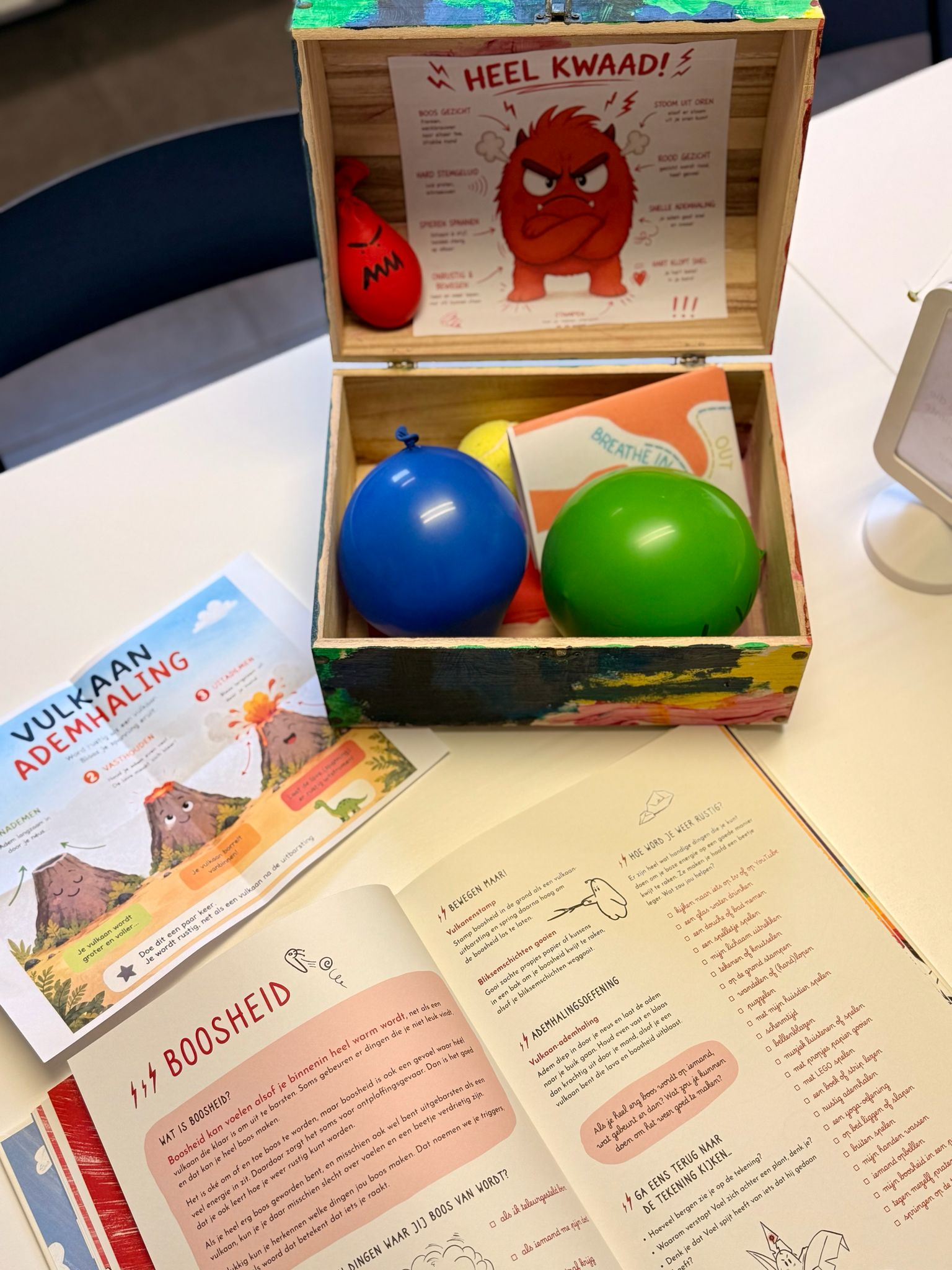 Belevingsmateriaal rond boosheid en ademhaling voor kinderen